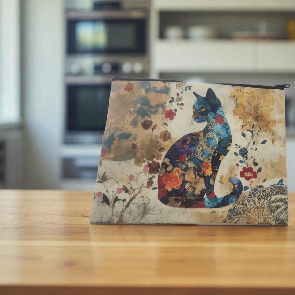 Japanese Cat Cosmetic Bag - Travel Makeup Organizer Pouch Cat Lovers